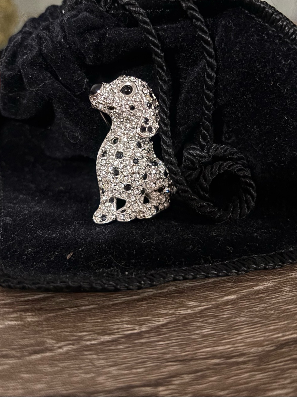 Vintage Swarovski Crystal Dalmatian Puppy Brooch Elegant - Picture 2 of 7